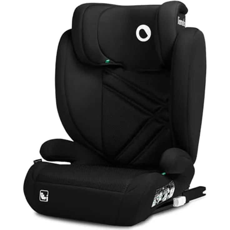 lionelo Autokindersitz HUGO I-SIZE, i-Size / ISOFIX oder Autogurte / 15-36kg, schwarz – Bild 4