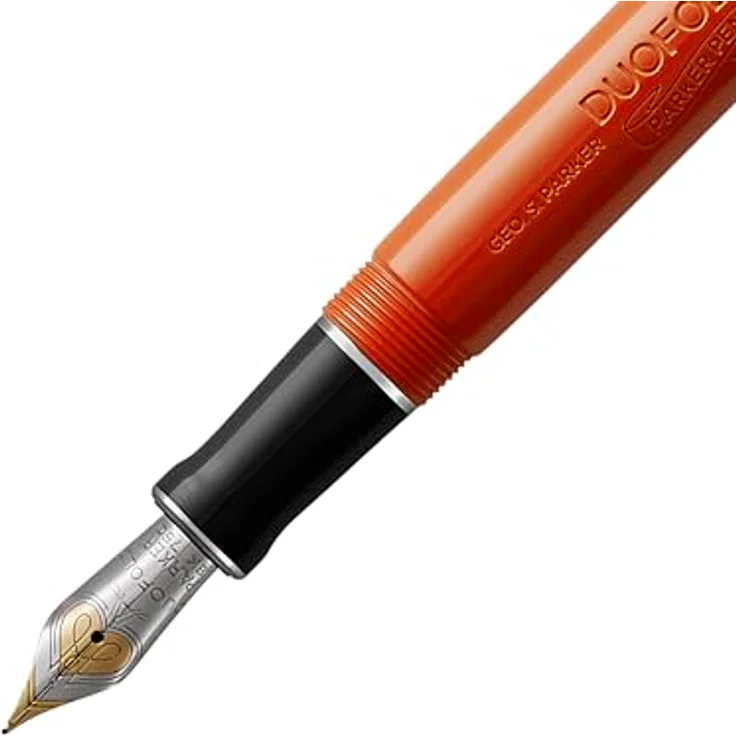 Parker Pen Centennial Duofold Classic Big Red, Luxuriöser Schreibstift mit 18-Karat-Goldfeder, Schwarz – Bild 5
