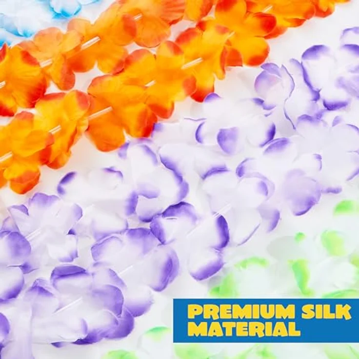 JOYIN 24 Stücke Hawaii Blumenketten Set, multifarbig, 91 cm Länge, für Strand- und Themengeburtstagsfeiern – Bild 3