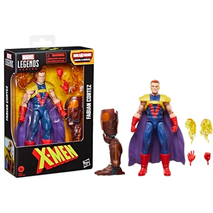 Marvel Legends Series Fabian Cortez Action-Figur, 15 cm beweglich mit 4 Accessoires und Build-A-Figure Element, von den X-Men Comics inspiriert – Bild 2
