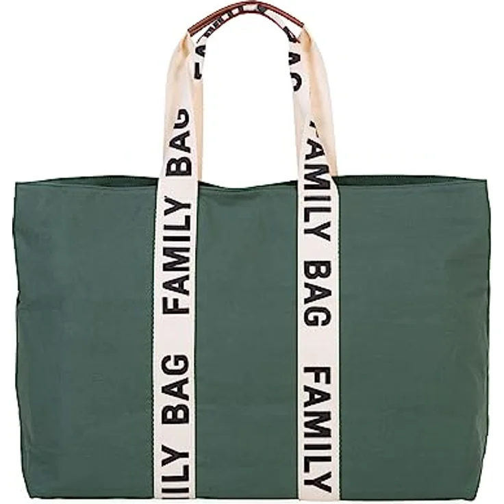 CHILDHOME, Family Bag, Wickeltasche, Reise-/Wochenendtasche, großes Fassungsvermögen, abnehmbare Tasche inklusive, Grün, Signature Collection – Bild 1