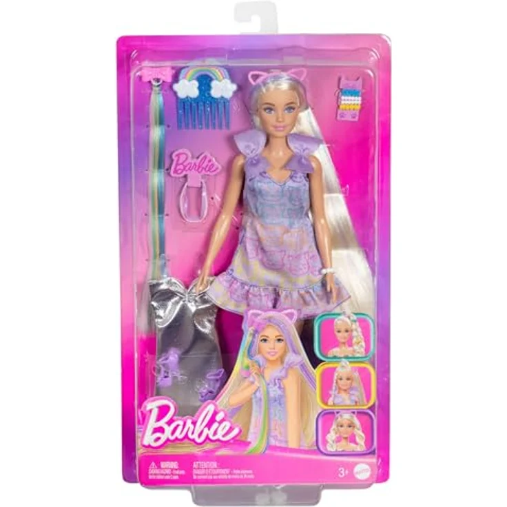 Barbie Anziehpuppe Fun & Fancy, extra langem blondem Haar und 2 Looks – Bild 6