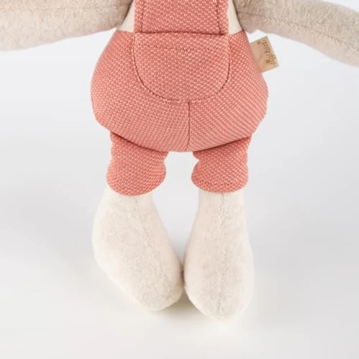 Sigikid Kuscheltier Latzhosen Hase rot Sweety, Plüschtier mit fest vernähtem Outfit, 32 cm – Bild 5