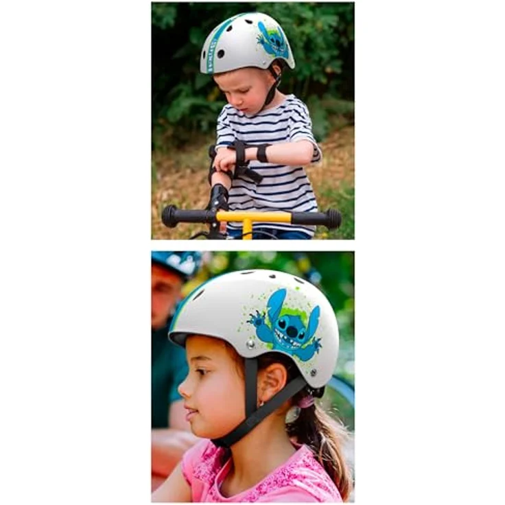 Stamp Unisex-Youth Casque Skate Stitch, Blue, S - Kinderfahrradhelm mit verstellbaren Straps und optimaler Komfortausstattung – Bild 5
