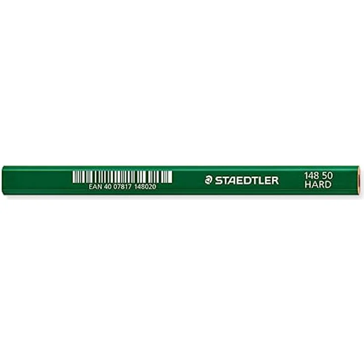 Staedtler Zimmermannbleistift hart, Holz, 175mm, Strichstärke: 1-2 mm, ergonomische Dreikantform, lackiert, bruchfest, Wasserbasis-Lackierung – Bild 2