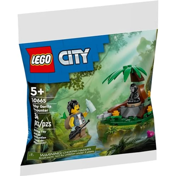 LEGO City 30665 Dschungelforscher mit Baby-Gorilla und Tierarzt-Minifigur, 34-teilig, ab 5 Jahren – Bild 1