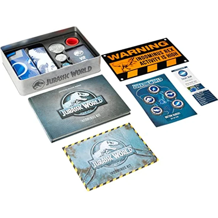 Doctor Collector Jurassic World - Indominus Kit - Experimentierkasten in Metallbox XL mit Official Guide, VIP Pass und Metallschild – Bild 5