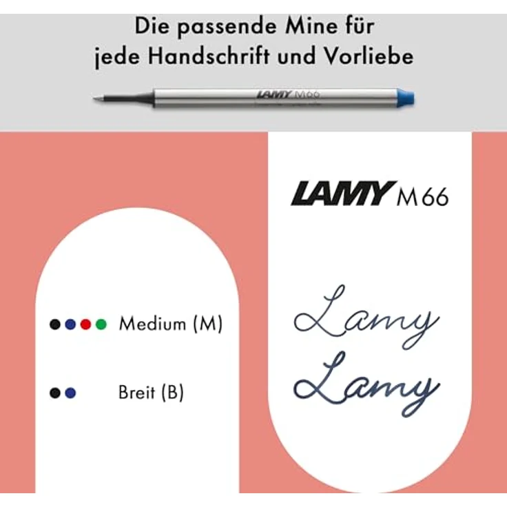 Lamy Roller Swift Sunset Set, hochwertiger Schreibstift mit versenkbarem Clip und Echtleder-Etui, Sunset-Finish – Bild 3