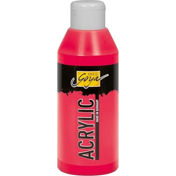 KREUL Solo Goya Acrylic, Acrylfarbe in Studienqualität, karminrot, 250 ml, wasserbasiert, schnell und matt trocknend, gut deckend, wasserfest – Bild 1