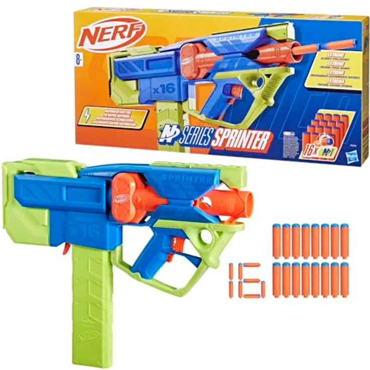 Hasbro Nerf N Series Sprinter Blaster, motorisierter Dart-Blaster mit Schnellfeuer-Action
