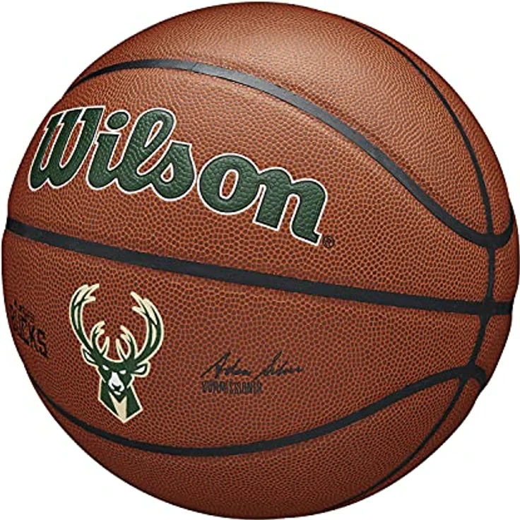 Wilson Basketball TEAM ALLIANCE, MILWAUKEE BUCKS, Indoor/Outdoor, Mischleder, Größe: 7 – Bild 3