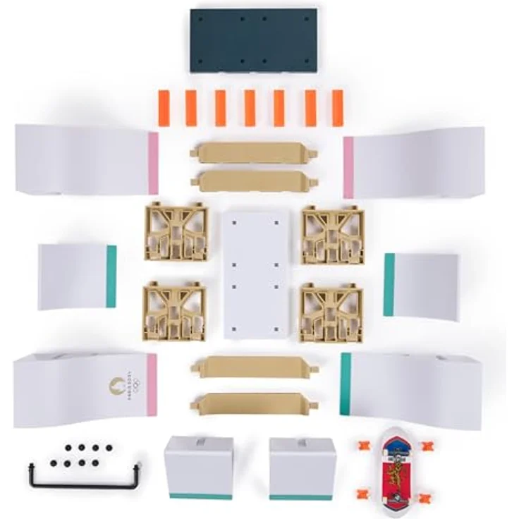 Spin Master PARK CREATOR X-CONNECT JO 2024 – Aurélien Giraud Tech Deck mit Modulrampen für individuelle Skatepark-Gestaltung, offizielles Lizenzprodukt der Olympischen Spiele – Bild 7