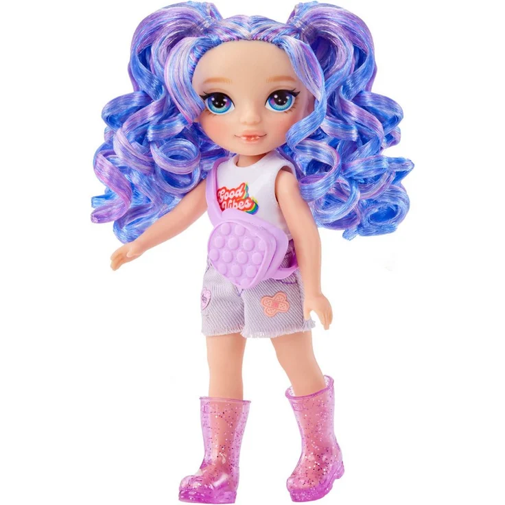 Rainbow High Anziehpuppe Rainbow High Littles Dolls - Amethyst (Purple) - Modepuppe mit lila Haaren und süßem Miniatur-Haustier – Bild 1