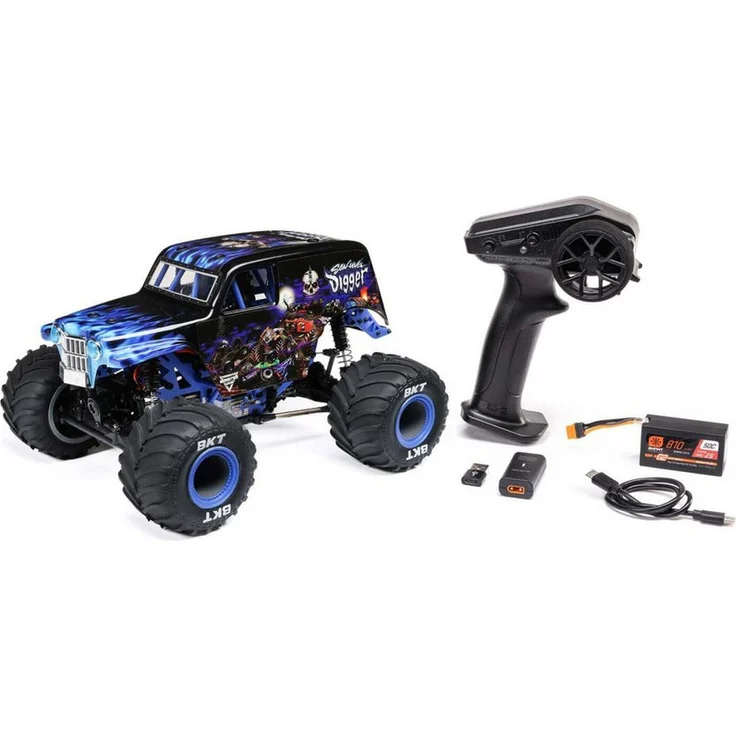 Losi Mini LMT 4WD Monstertruck RTR 1:18 - Losi RC Son-uva Digger, Offiziell lizenzierte Karosserie, Allradantrieb – Bild 1
