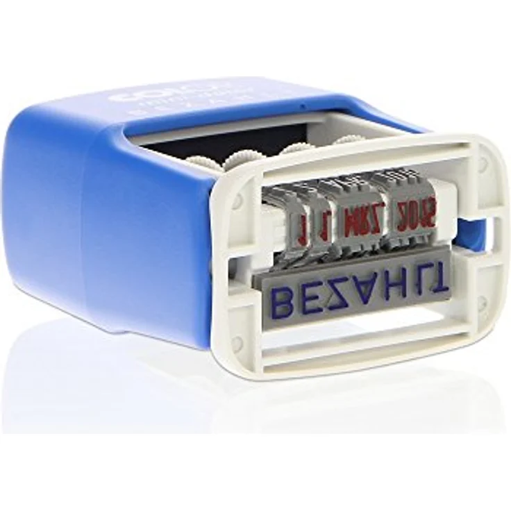 COLOP Stempel S 160/L Gebucht, selbstfärbender Datumstempel, zweifarbiger Stempelabdruck – Bild 5