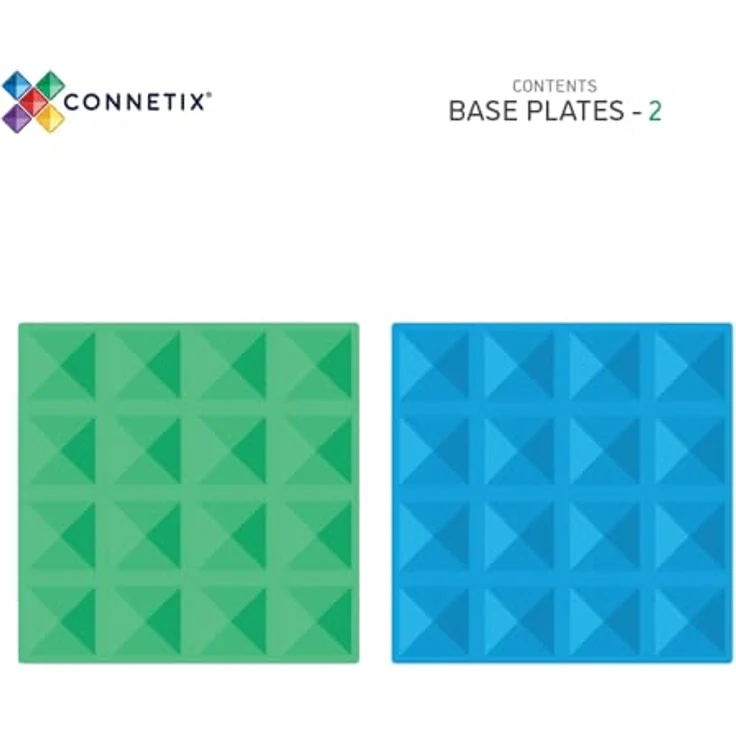 Connetix Rainbow Blue & Green Basisplatten verstärkte Magnete Lernspiel Magnetspielbausteine, (Open Play, 2 Teile), ab 3 Jahren – Bild 6