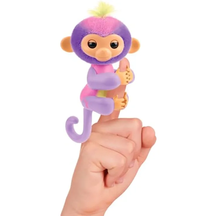 Lansay Fingerlings – Magic Moods Elise – Interaktives Plüschtier mit 70 Geräuschen und Reaktionen, für Kinder ab 5 Jahren, Affe, Batterie enthalten