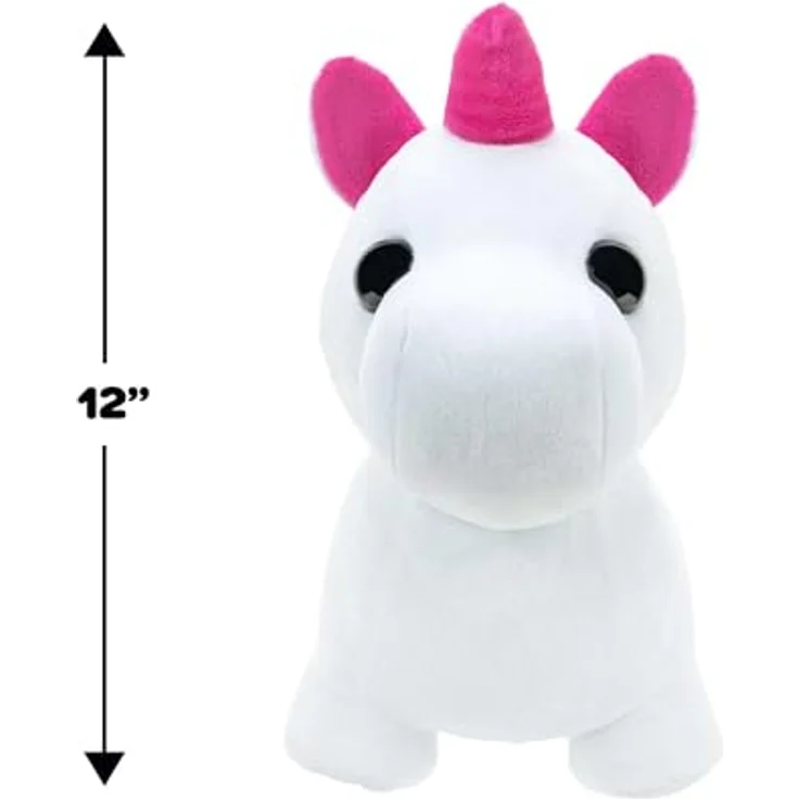 Adopt Me! AME0011-30 cm Leucht Plüsch - Einhorn, offizielles Plüsch mit exklusivem Spielcode, Neon Unicorn, 3 Leucht Modi, virtueller Item Code – Bild 4