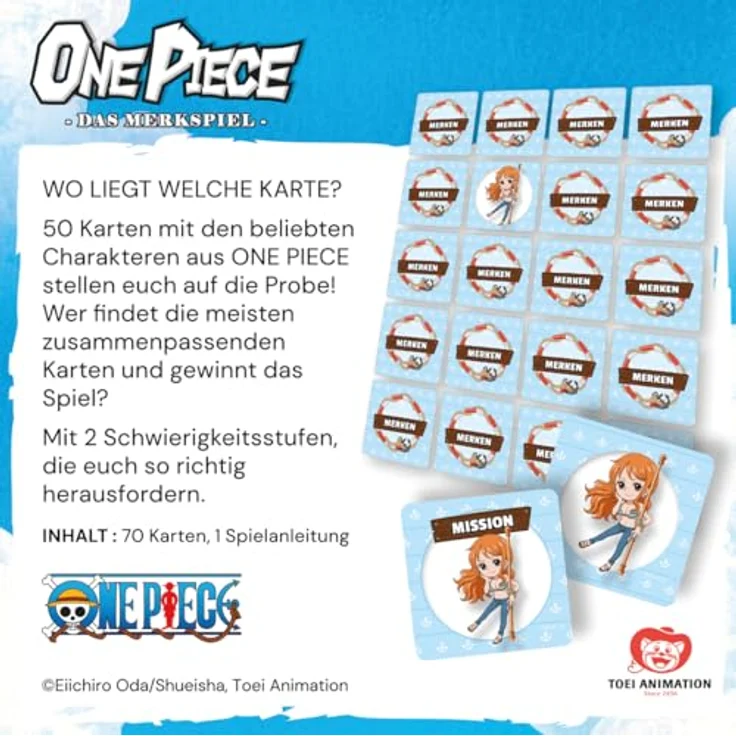 Topi Games ANF2-MI-132001, Brettspiel im One Piece Design mit 50 Karten und 2 Schwierigkeitsstufen – Bild 4