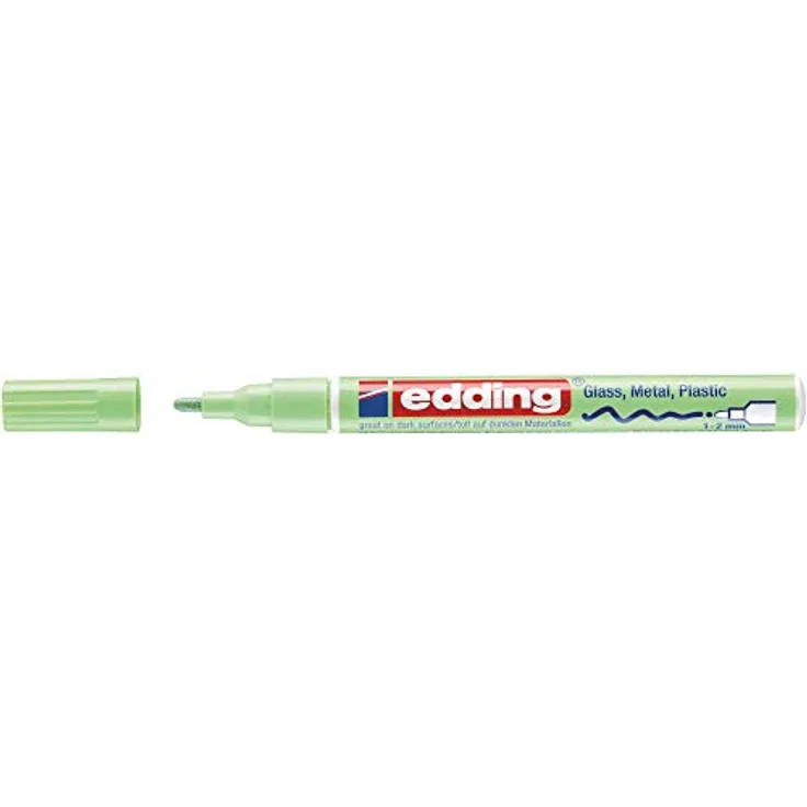 edding e-751 CR paintmarker pastellgrün, Filzstift für langlebige und kreative Ergebnisse – Bild 2