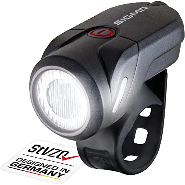 SIGMA SPORT Fahrradbeleuchtung AURA 35 USB Frontleuchte, wiederaufladbares Fahrradlicht mit 35 Lux, sportlich kompaktes Design – Bild 1