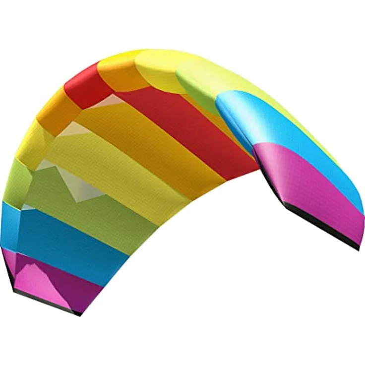 HQ HIGH QUALITY DESIGN HQ Lenkmatte Lenkdrachen Kick 180 Single Skin Kite, 180x63cm, Vierleiner Matte ohne Luftkammern, inkl. 50kp Dyneemaschnüre, 4x20m auf Quadgriffen, ab 10 Jahre