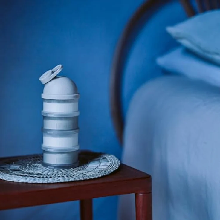 Babymoov Babynahrungsbehälter, Milchpulver-Portionierer mit 4 luftdichten Fächern, ergonomischem Ausguss, transparent und spülmaschinenfest – Bild 6