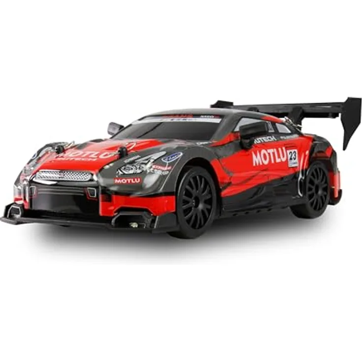 Amewi Drift Racing Car, RC ferngesteuert, mit Underbodenbeleuchtung, 20km/h 4WD 1:24 RTR rot/schwarz