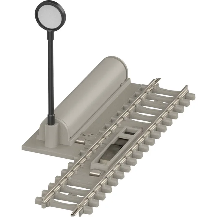 MiniTrix 14569 N Gleis Entkupplungsgleis, Betonschwelle 76,3 mm mit elektromagnetischem Antrieb für ferngesteuertes Abkuppeln