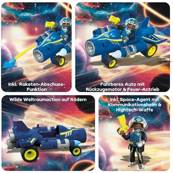 PLAYMOBIL Fun Stars Rasender Space-Jet, Spielzeugauto mit Rückzugmotor & Schießfunktion, ab 4 Jahren, 71717 – Bild 4