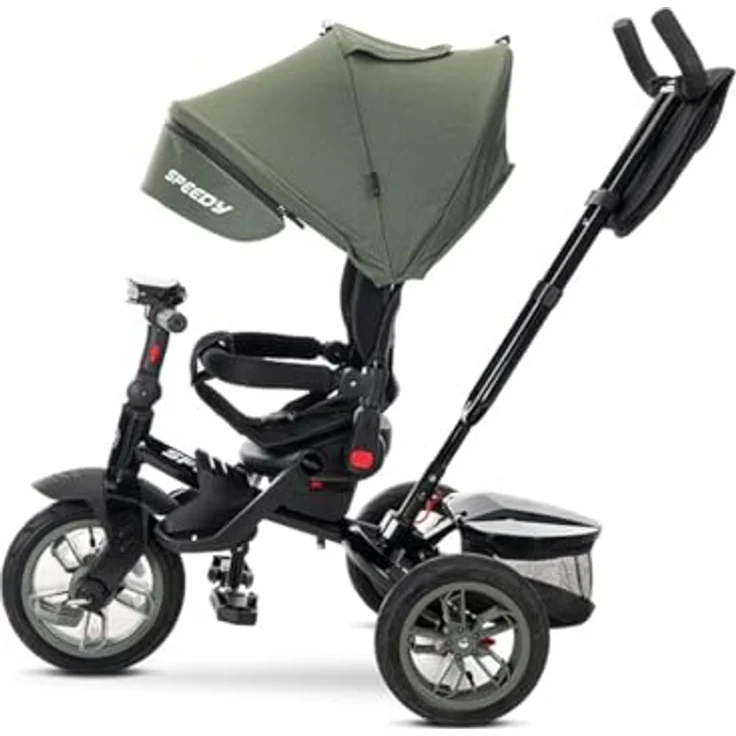 Lorelli Tricycle Speedy, Dreirad mit Luftreifen, drehbarem Sitz, Musik und Licht, grün – Bild 3