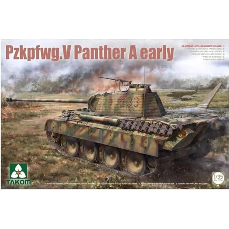 Takom Pzkpfwg.V Panther A early, Modellfahrzeug mit detailgetreuer Nachbildung und hochwertigen Materialien – Bild 2