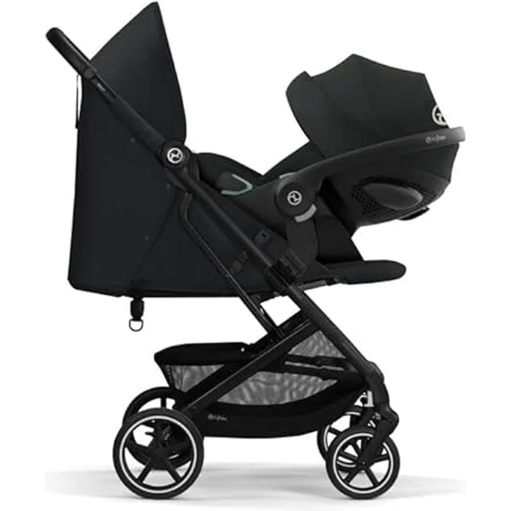 Cybex Gold Kinderwagen Beezy mit One-Pull Harness, Ab Geburt bis ca. 4 Jahre (max. 22 kg), Kompakt und ergonomisch, Magic Black (Schwarz mit schwarzem Rahmen) – Bild 5