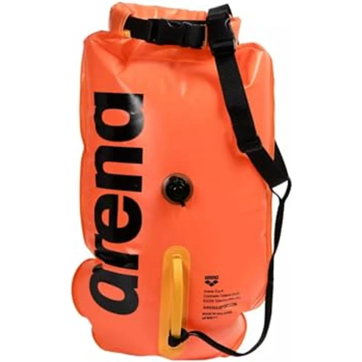 ARENA Offene Wasserboje, orange/gelb, mit 2 aufblasbaren Kammern und ergonomischem Griff, Einheitsgröße – Bild 3