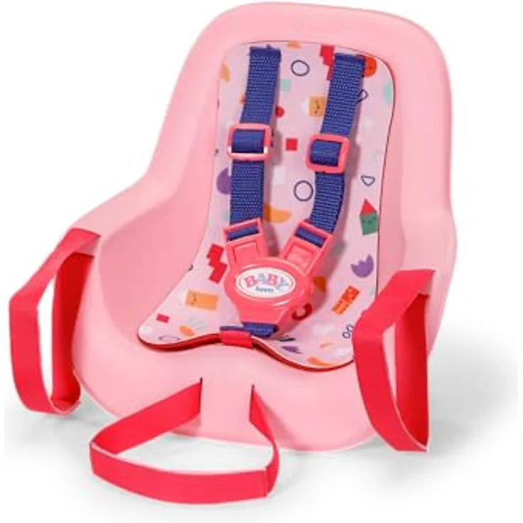 BABY Born Fahrradsitz, Puppensitz für 36 und 43 cm Puppen, sicherer Dreipunktgurt, flexibel befestigbar