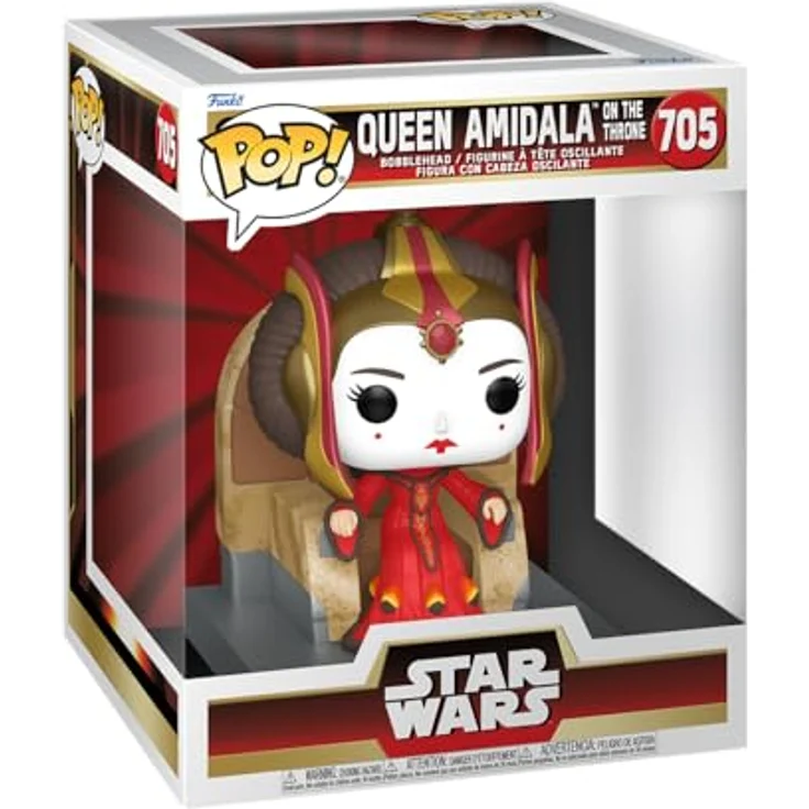 Funko POP! Deluxe: Star Wars Episode 1 The Phantom Menace Anniversary - Padmé Amidala On Throne - Vinyl-Sammelfigur - Geschenkidee - Offizielle Handelswaren - Spielzeug Für Kinder und Erwachsene – Bild 1