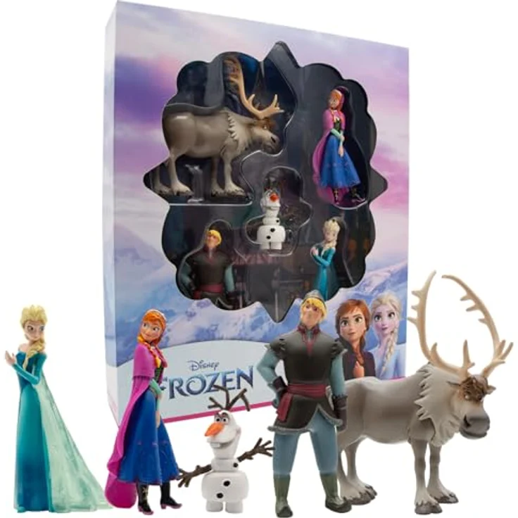 Bullyland 13413 - Jubiläums-Set Spielfiguren Die Eiskönigin mit Elsa, Anna, Kristoff, Sven und Olaf, ideal für Kinder ab 3 Jahren, handbemalt und fair produziert – Bild 1