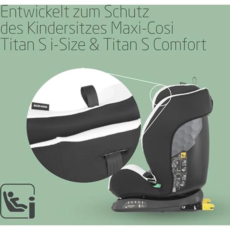 Maxi-Cosi Autositzbezug aus Bio-Baumwolle für Titan S i-Size & Titan S Comfort, Natural White, weiches, atmungsaktives, feuchtigkeitsabsorbierendes Material, waschmaschinenfest – Bild 2