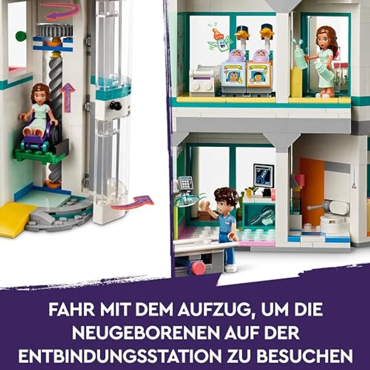 LEGO Friends Heartlake City Krankenhaus, Set mit Spielzeug-Hubschrauber und Figuren inkl. Autumn und Hund, Arzt-Spielzeug für Kinder, Geschenk für Mädchen und Jungen ab 7 Jahren 42621 – Bild 4