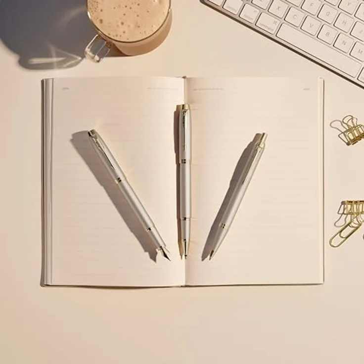 Parker Pen IM Monochrome Champagne Stylus Pen, eleganter Rollerball-Stift mit PVD-Beschichtung, Champagne – Bild 4