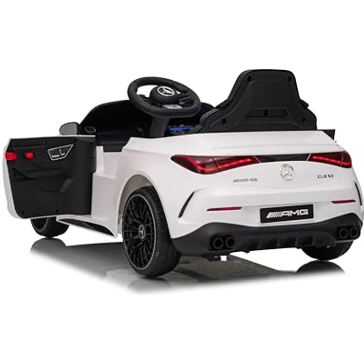 FINOOS Kinder Elektroauto Mercedes CLE53 AMG 12V mit Fernbedienung, weich, LED-Beleuchtung und Soft-Start, weiß – Bild 5