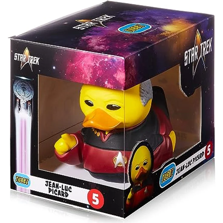 TUBBZ Box-Ausgabe Jean-Luc Picard, Sammler-Vinyl-Gummiente Figur, 9 cm groß, offizielles Star Trek Merchandise – Bild 2