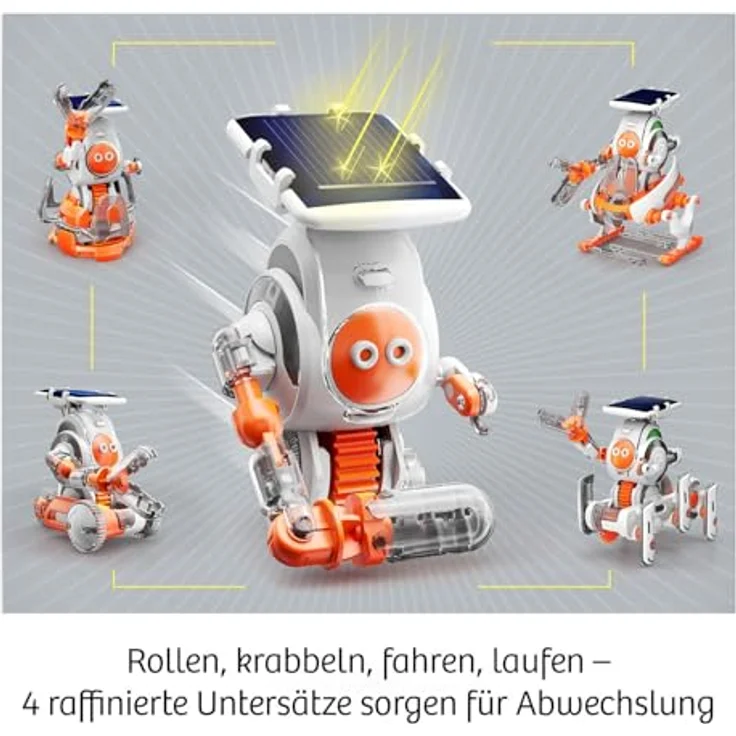 KOSMOS Solar Bots 621247, Bausatz für Solar Roboter mit 8 Solar-Modellen und Solarenergie-Antrieb, Experimentierkasten für Kinder ab 8-12 Jahre – Bild 3