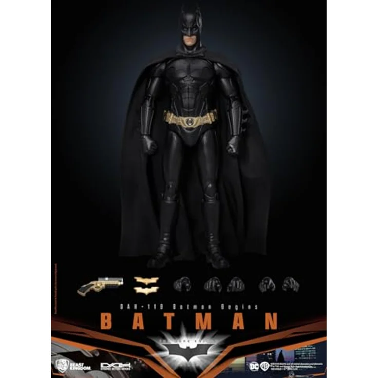 Beast Kingdom DC Comics Dynamic 8ction Heroes Actionfigur 1/9 Batman (Batman Begins), 21 cm mit hochwertigem Stoffumhang und Zubehörteilen – Bild 4