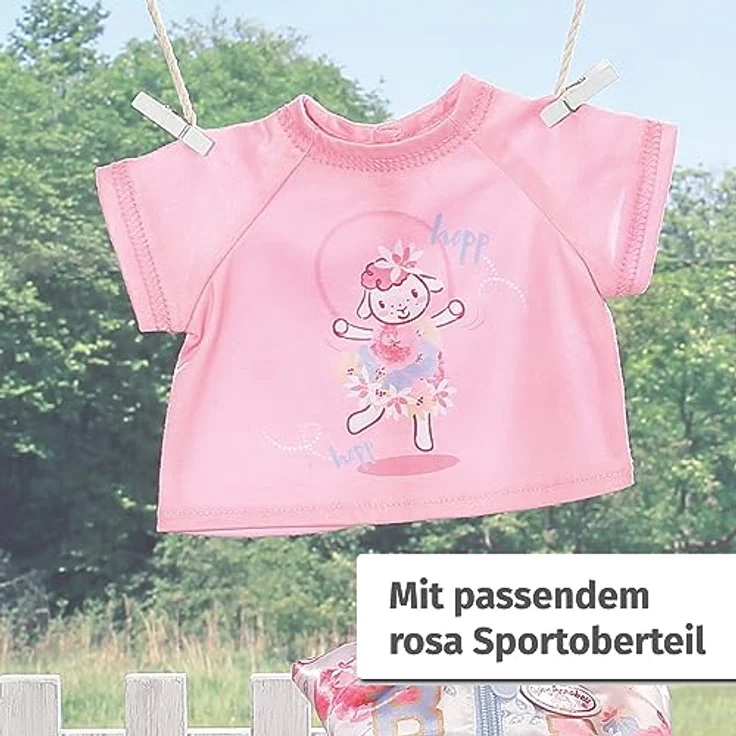 Baby Annabell, Puppenkleidung, Deluxe Outdoor Set 43cm mit Jacke, Shirt, Hose und Socken, 707449, Zapf Creation, Rosa, 43 – Bild 4