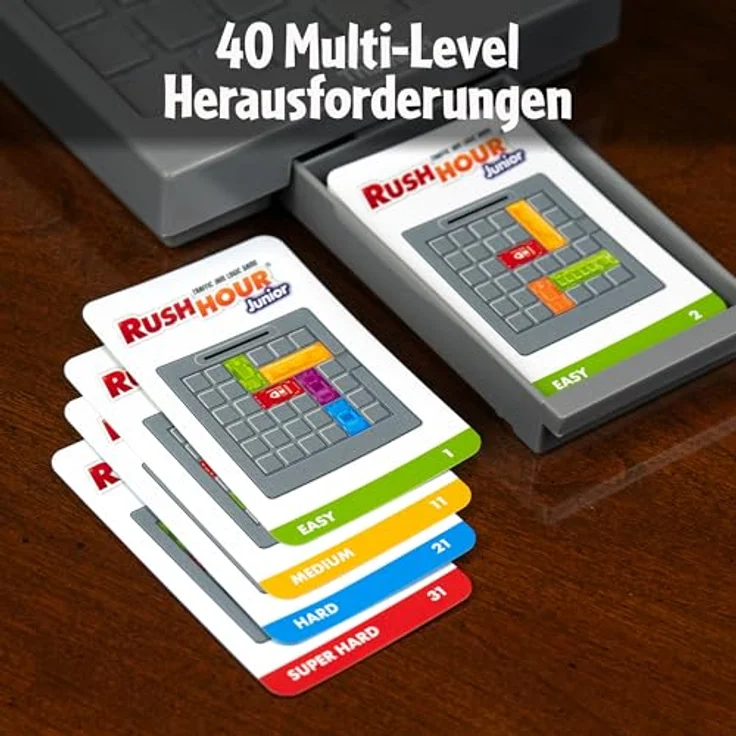 ThinkFun 76603 - Rush Hour Junior - Logikspiel für Kinder ab 5 Jahren - Stau-Spiel für Jungen und Mädchen – Bild 4