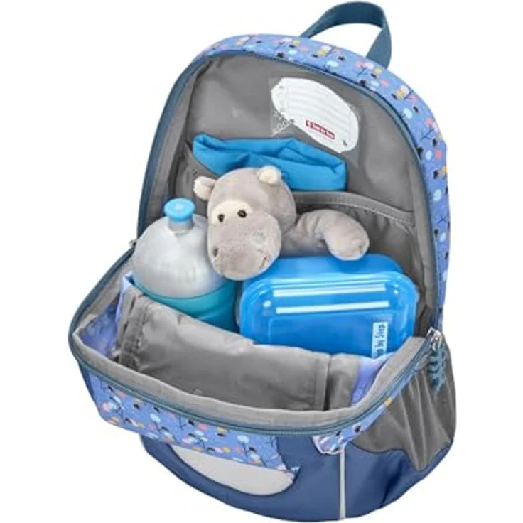 Step by Step Rucksack-Set KIGA Maxi „Cat Momo“, ergonomisch mit separatem Innenfach, für Kita, Kindergarten & Freizeit, 10 l, blau-lila – Bild 4