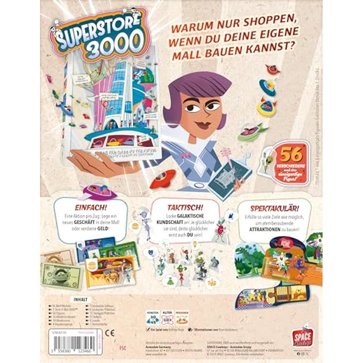 Space Cowboys Superstore 3000, Brettspiel für 2-4 Spieler, ab 10 Jahren, 30-45 Minuten Spielzeit, Deutsch – Bild 4