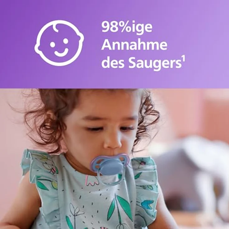 Philips AVENT ultra air Schnuller, leichte und atmungsaktive Schnuller für Babys (6–18 Monate), BPA-frei, 2er-Pack mit Transportbehälter als Sterilisator, Modell SCF085/34 – Bild 3