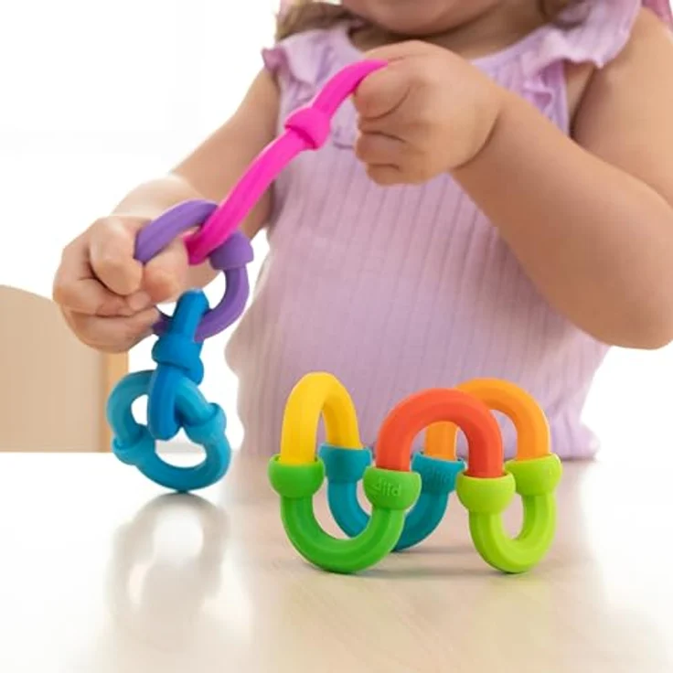 Fat Brain Plip Links, Babyspielzeug zur kreativen Entfaltung mit satisfying "POP!"-Geräusch, bunt – Bild 8